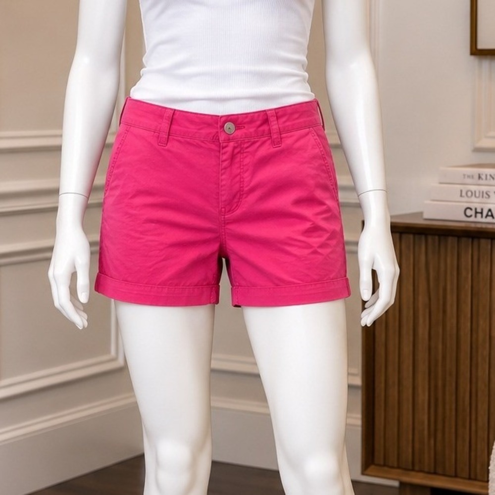 Bonobos Mens Chino Shorts Pink Solid Cotton Casual Size 33